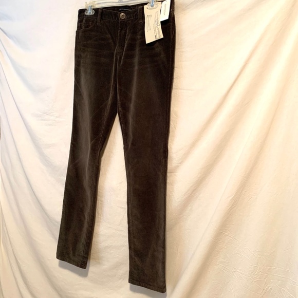 Banana Republic Women Skinny Stretch Low Rise Olive Green Corduroys Size 28 - Picture 6 of 14
